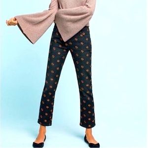 Anthropologie / pilcro and the letterpress jeans w/copper embroidered accents